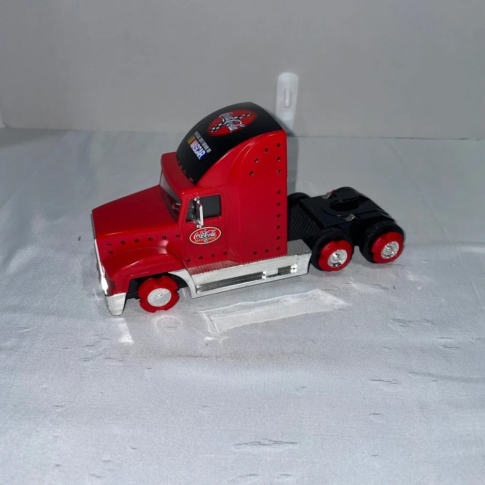Coca-Cola NASCAR Semi Truck Trailer Santa Claus Red Diecast Hauler COKE 02
